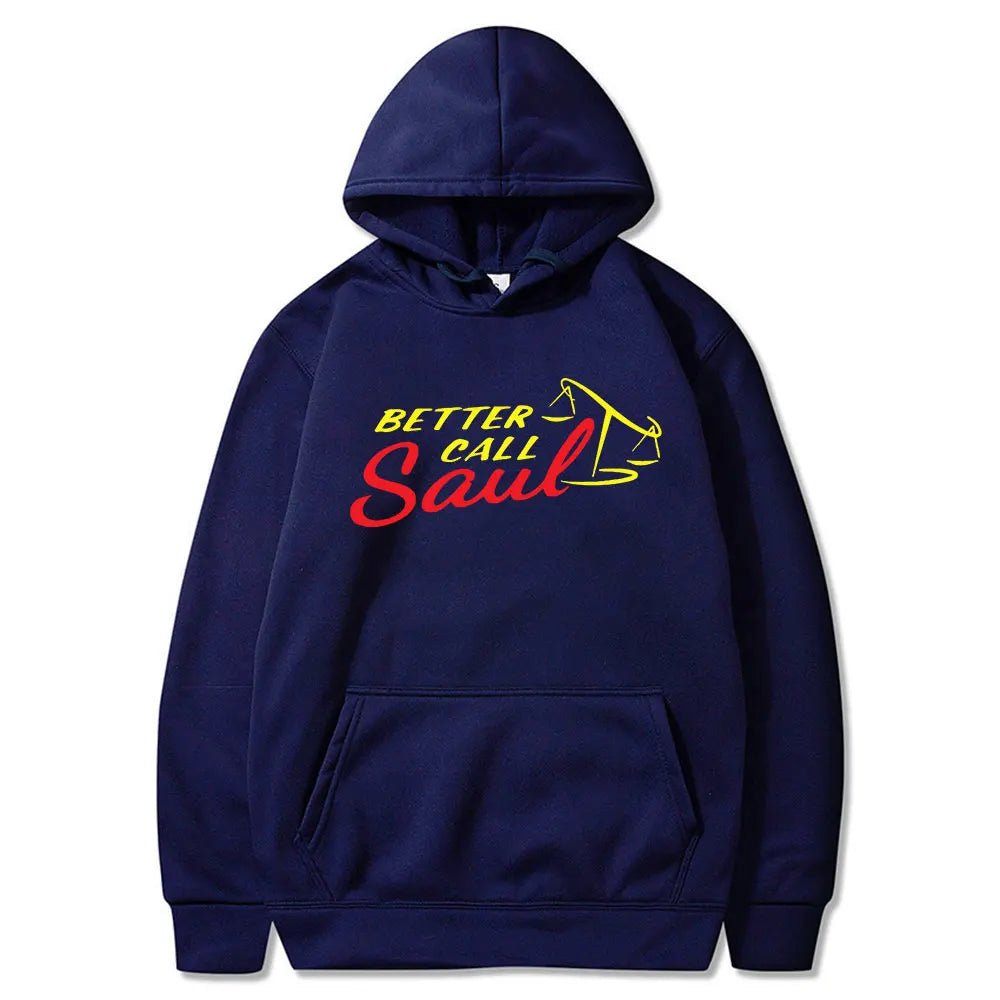 TV Series Breaking Bad Logo Hoodie Better Call Saul Logo Print Pullover Men Pure Cotton Oversized Sweatshirt Streetwear Coats